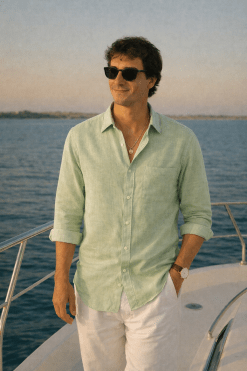 Mint Premium Linen Shirt
