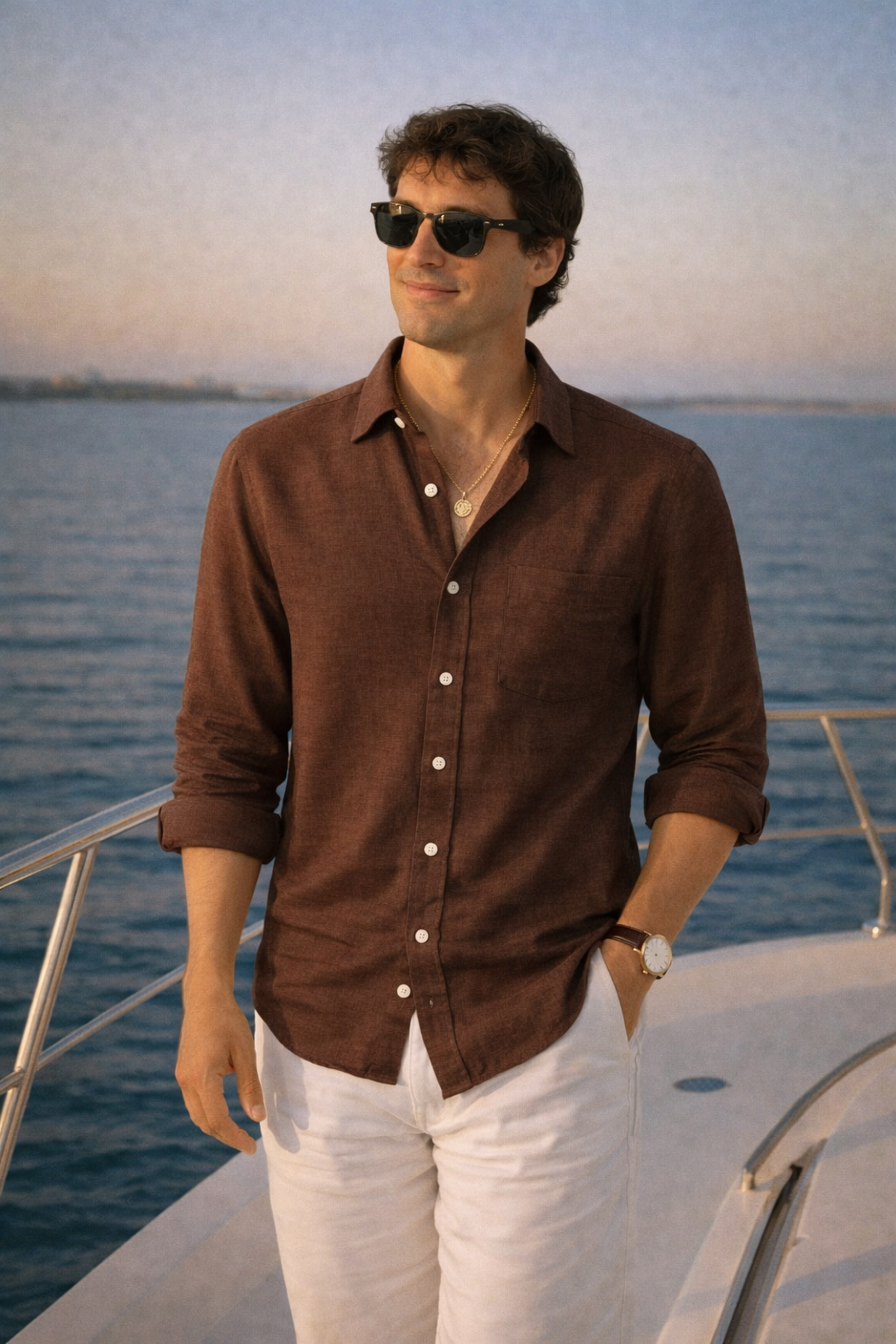 Brown Premium Linen Shirt