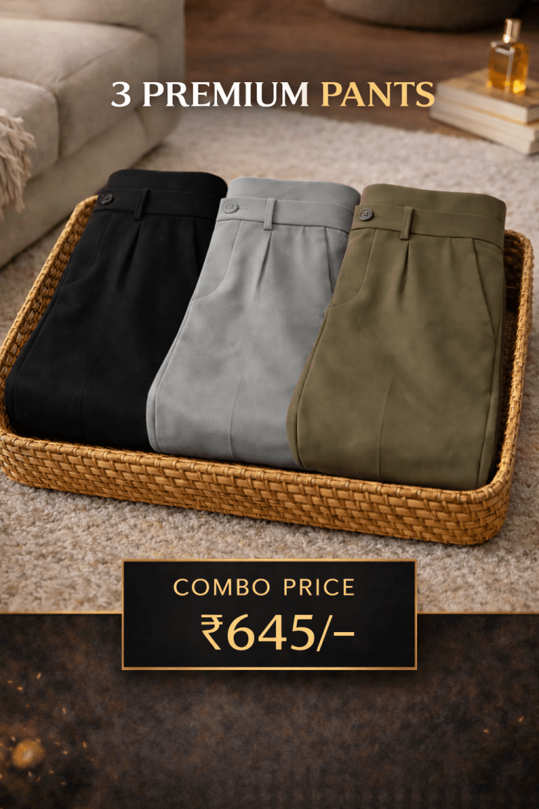 Combo Set 1 Premium Linen Trousers for Men (Combo of 3)