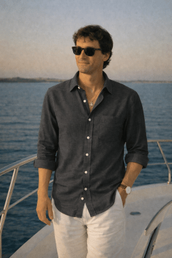 Charcoal Premium Linen Shirt