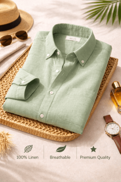 Mint Premium Linen Shirt