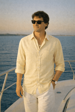 Beige Premium Linen Shirt