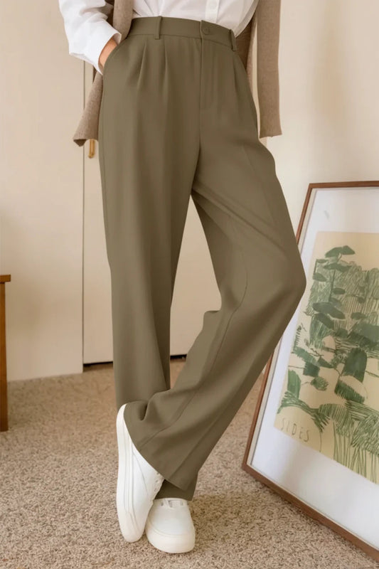 Men’s Linen Trouser – Olive Brown